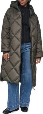 DKNY Diamond Quilted Maxi Puffer Jacket