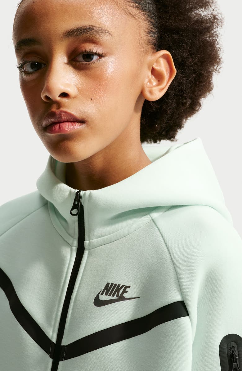 Nike Kids' Sportswear Tech Fleece Hoodie, Alternate, color, Barely Green/ Black