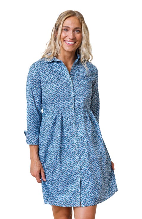 Women's Organic Button Front Shirt Dress