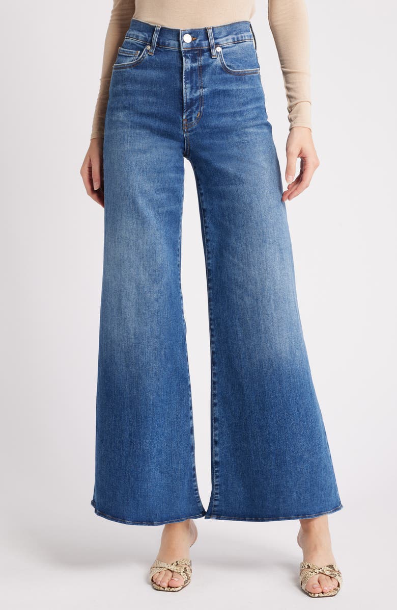 FRAME Le Palazzo Crop Wide Leg Jeans, Main, color, Mermaid