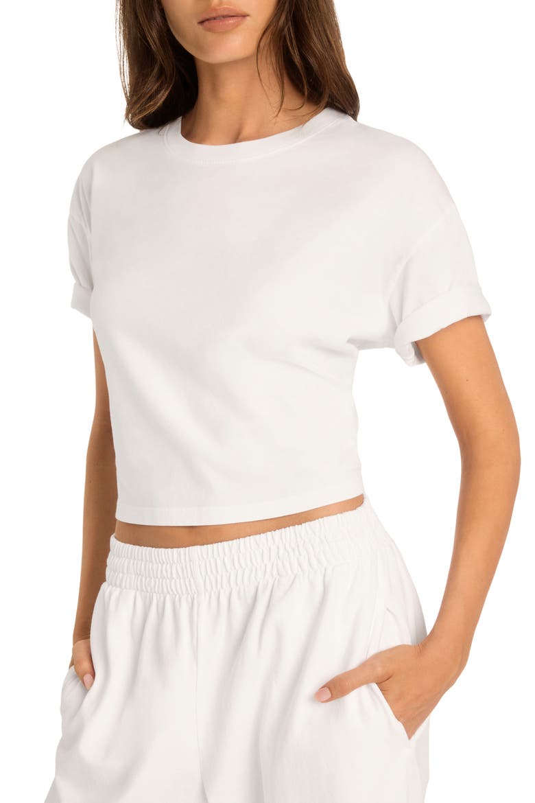 Coast Crop T-Shirt, Alternate, color, WHITE