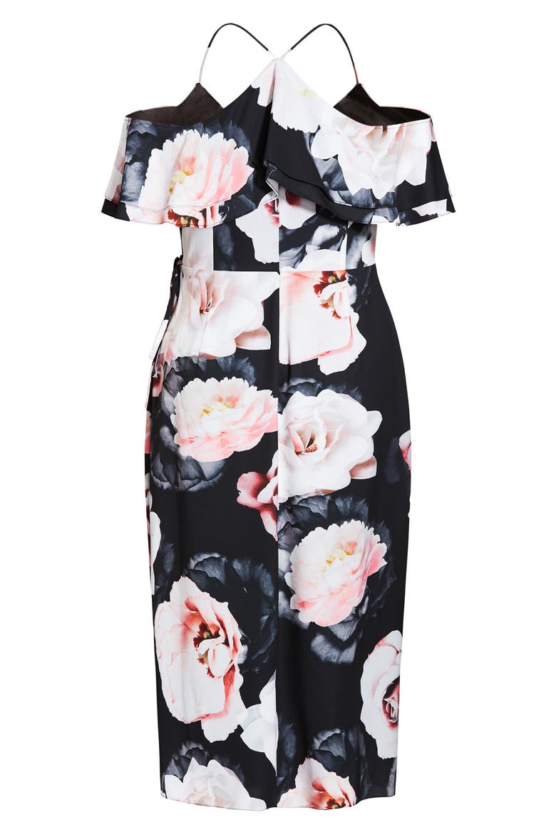 Austin Floral Cold Shoulder Maxi Dress, Alternate, color, AUSTIN FLORAL