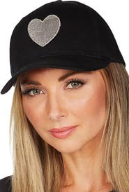 Lauren Moshi Bay Silver Heart Hat