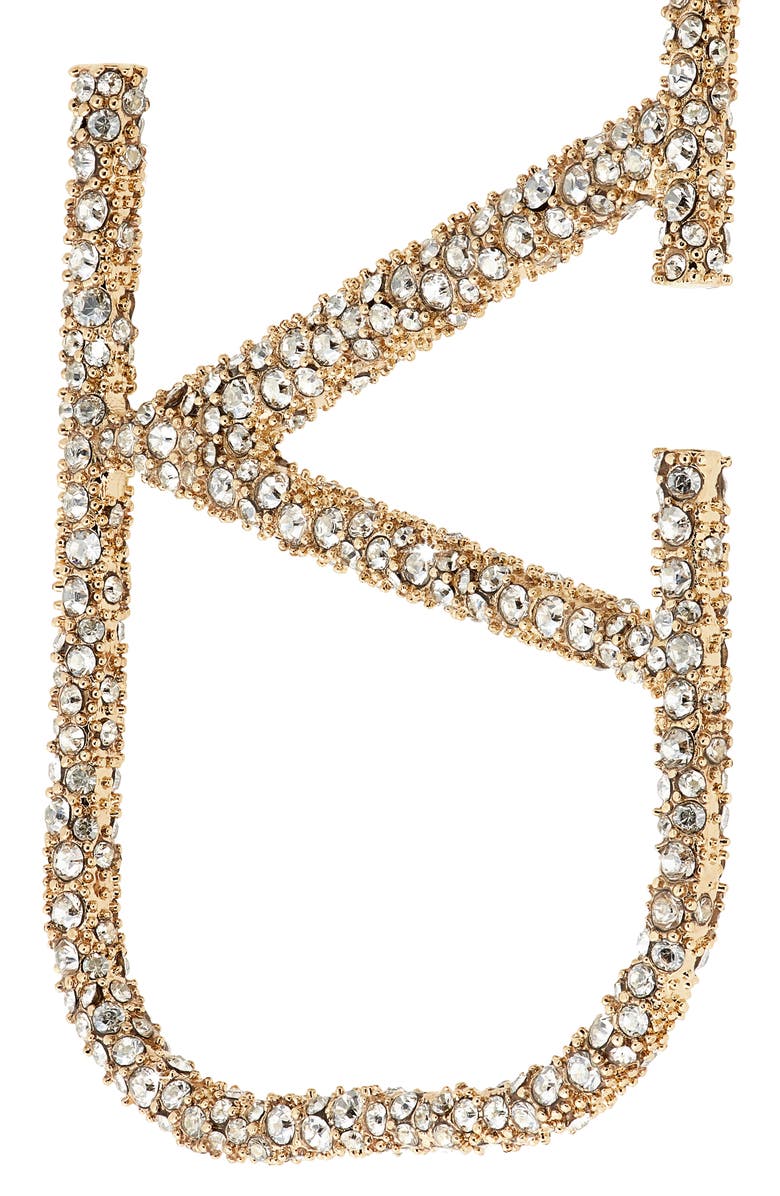 Valentino Garavani VLOGO Signature Crystal Earrings, Alternate, color,