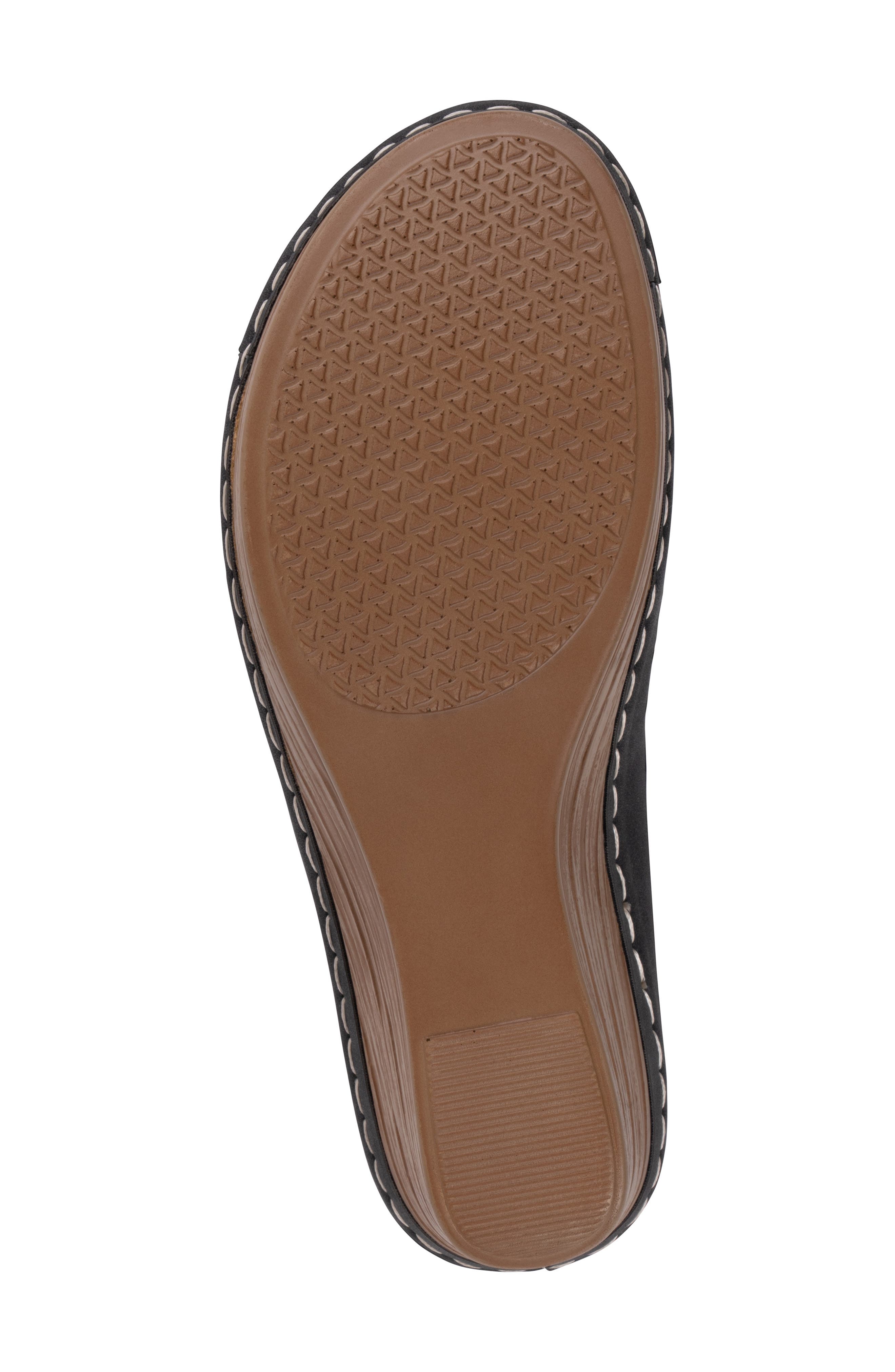 GOOD CHOICE NEW YORK Mayday Wedge Sandal, Alternate, color, Black