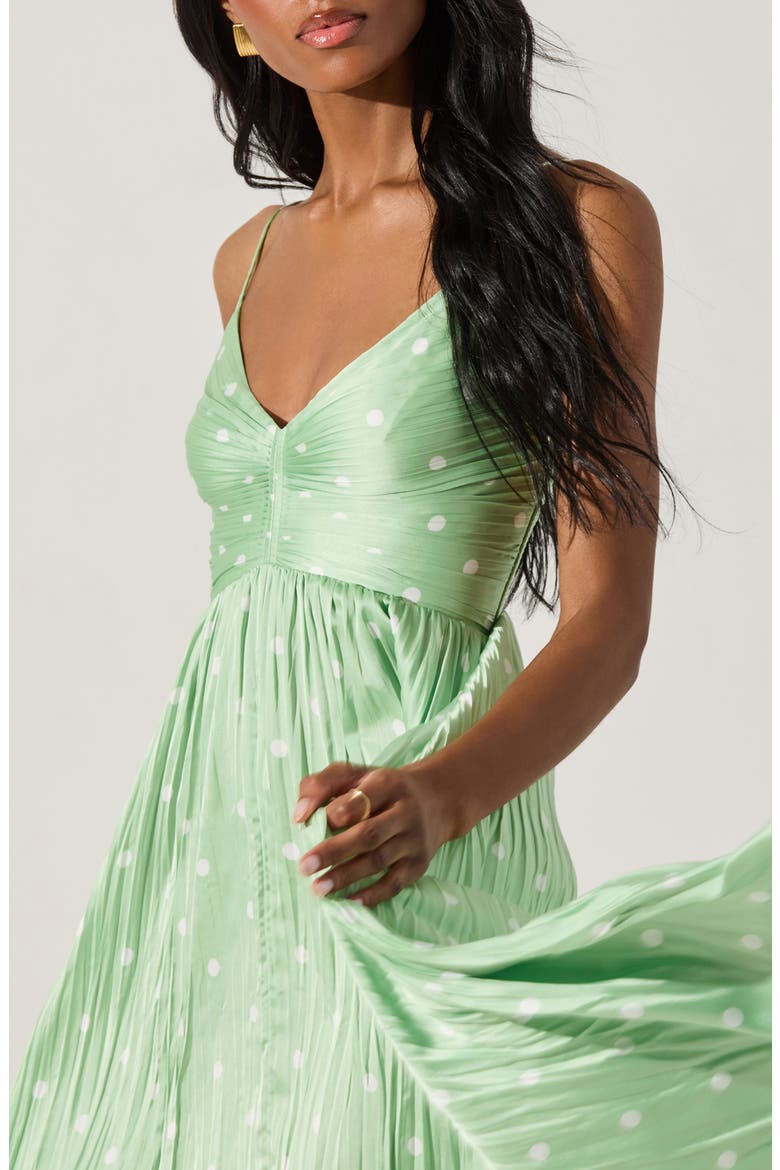 Maeve Midi Dress, Alternate, color, MINT POLKA
