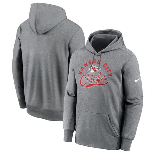 Nike Heather Gray Kansas City Chiefs Performance Fleece Pullover Hoodie