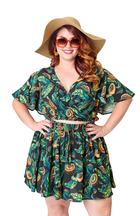 Plus Size 1960s Dottie Crop Top