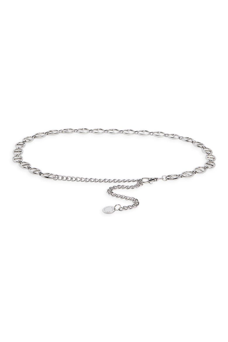 Mariner Chain Link Belt, Main, color, SILVER