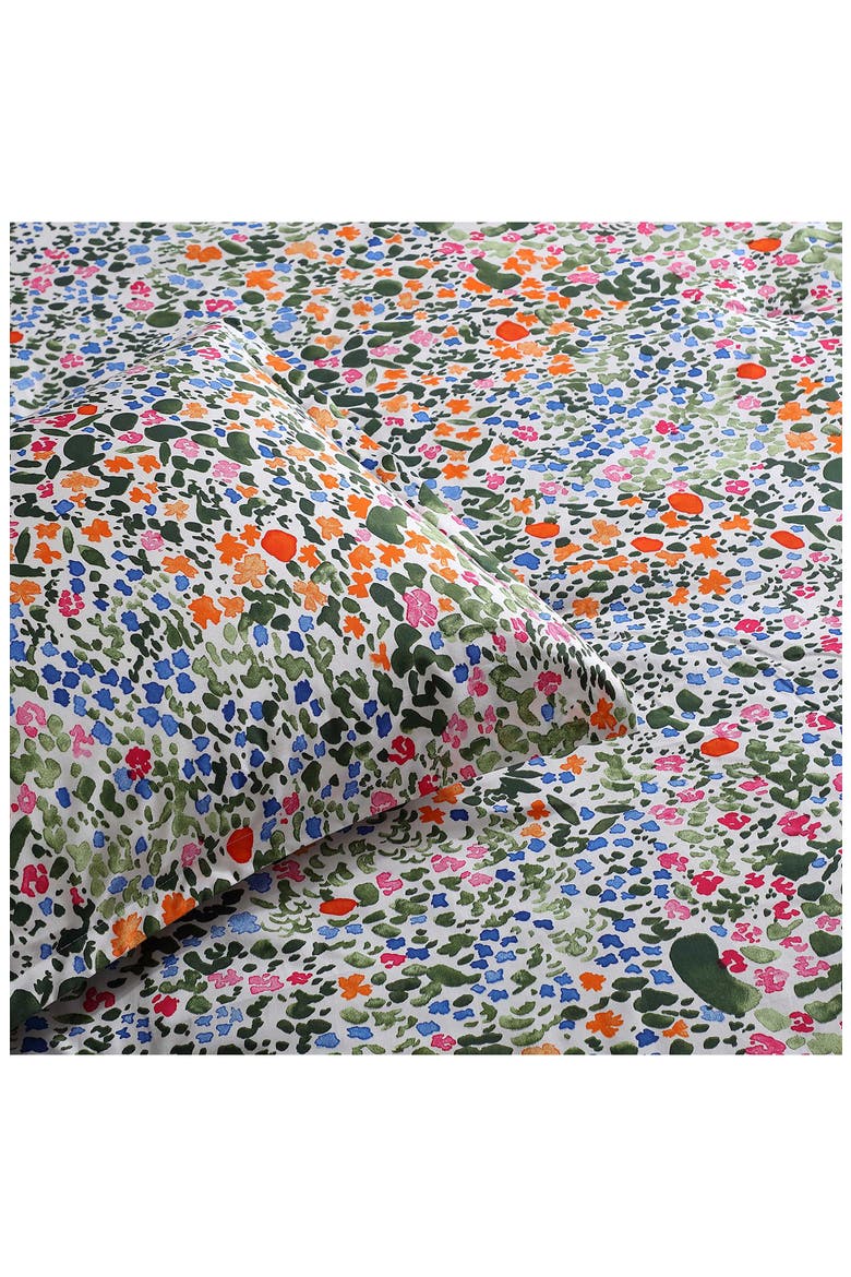 Rantaniitty Cotton Duvet Cover & Shams Set, Alternate, color, LIGHT / MEDIUM ORANGE
