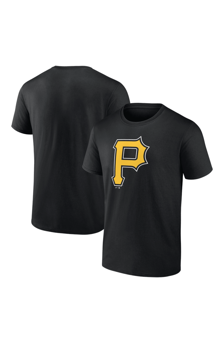 Logo Athletic Men's Logo Athletic Black Pittsburgh Pirates Official Logo T-Shirt, Main, color, Black