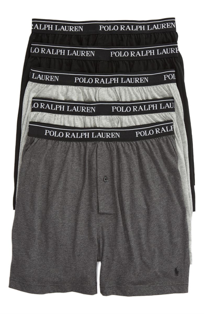 Polo Ralph Lauren 5-Pack Cotton Boxers, Main, color, 