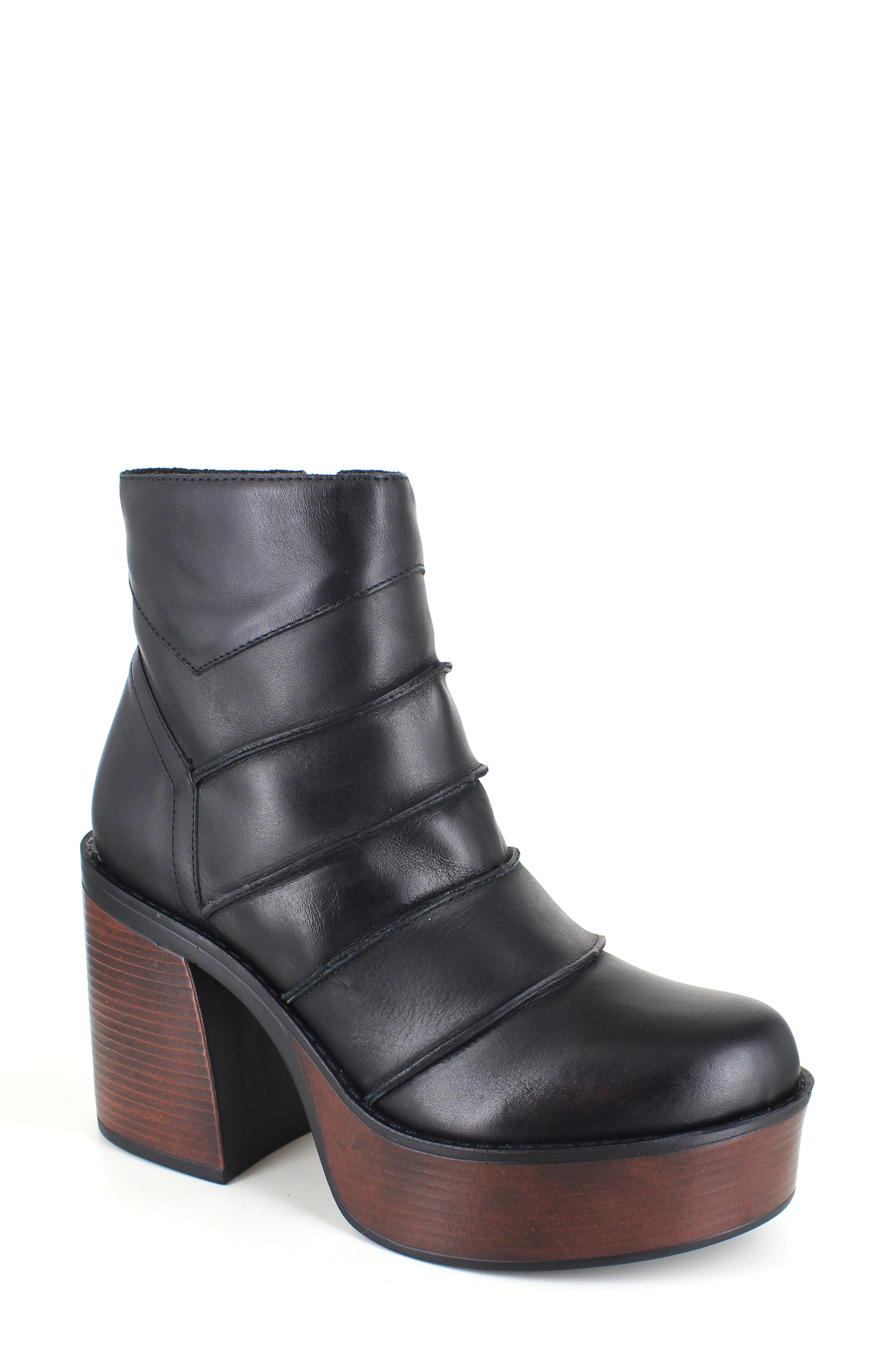 ZIGI Noa Platform Bootie, Main, color, Black Leather