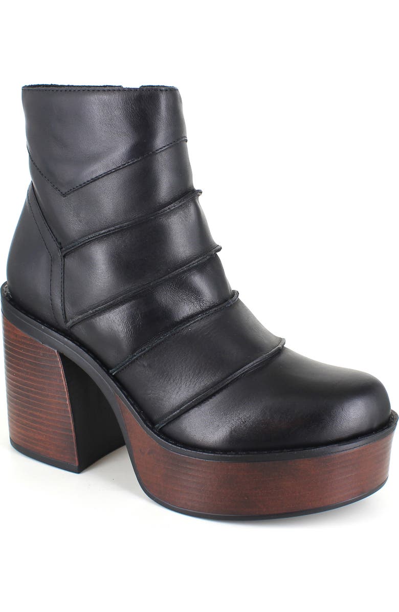 ZIGI Noa Platform Bootie, Main, color, Black Leather