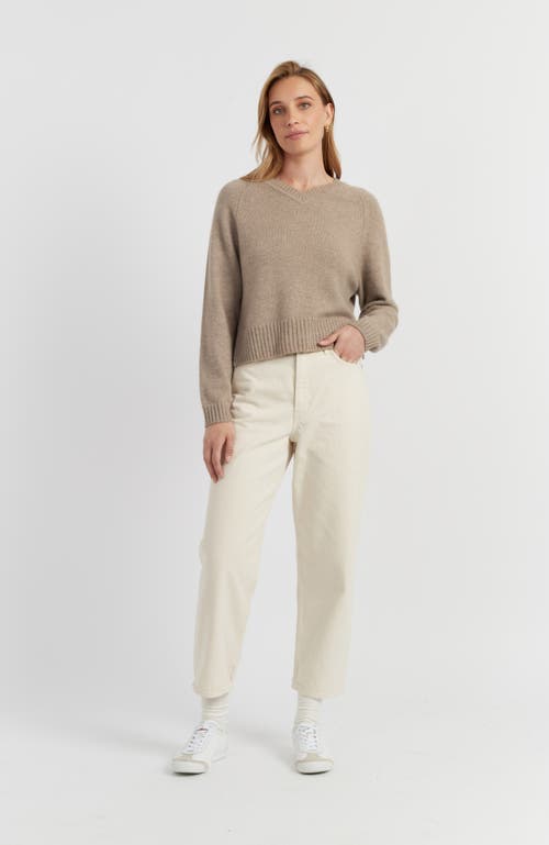Chinti & Parker Pure Cashmere V-neck Sweater In Neutral