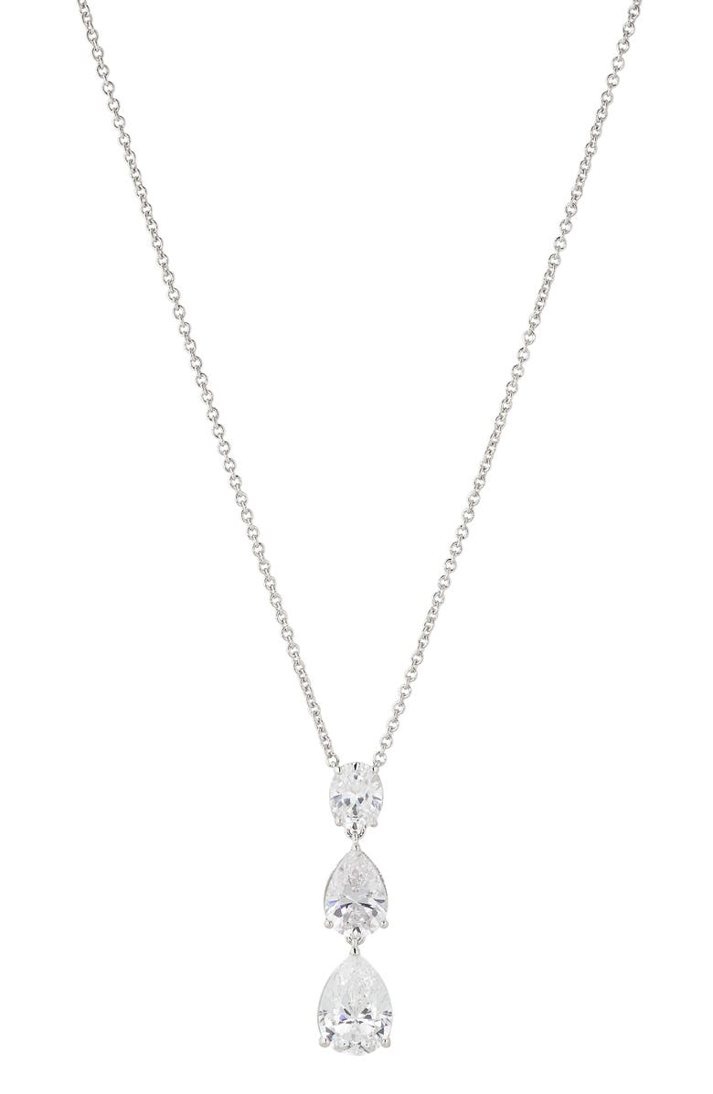 Nadri Chiara Cubic Zirconia Y-Necklace, Main, color, 