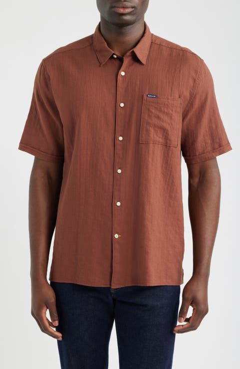 Kingswood Short Sleeve Cotton Ripstop Button-Up Shirt