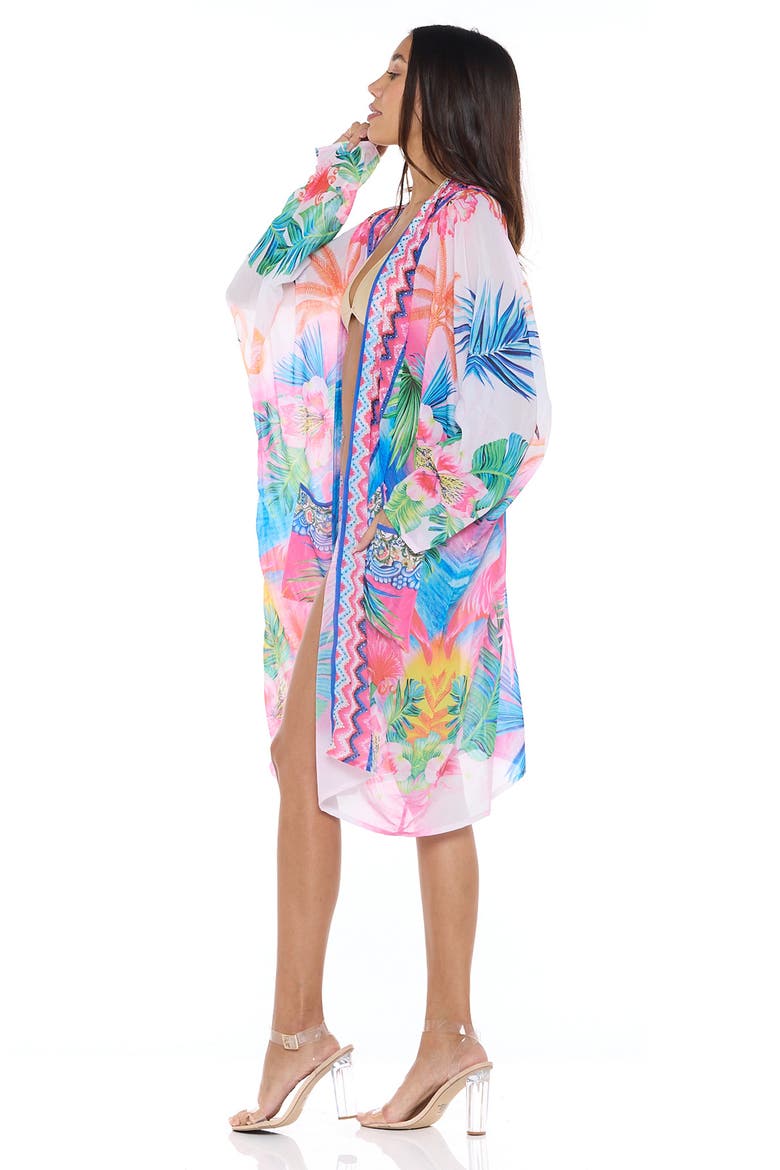 Flamingo Pocket Cover-Up Duster, Alternate, color, BLUE