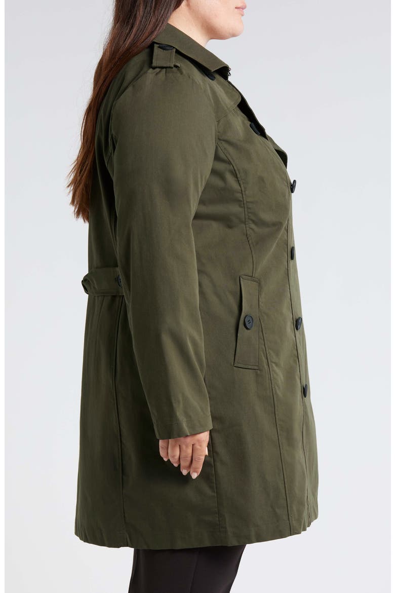 Derjon Double Breasted Trench Coat, Alternate, color, CAMO