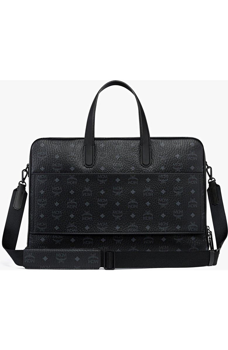 MCM Ottomar Garment Bag in Visetos, Alternate, color, Black