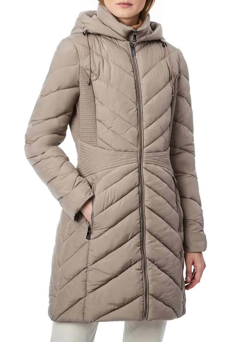 Softy Glam Ecoplume Packable Puffer Coat, Main, color, FRAPPE