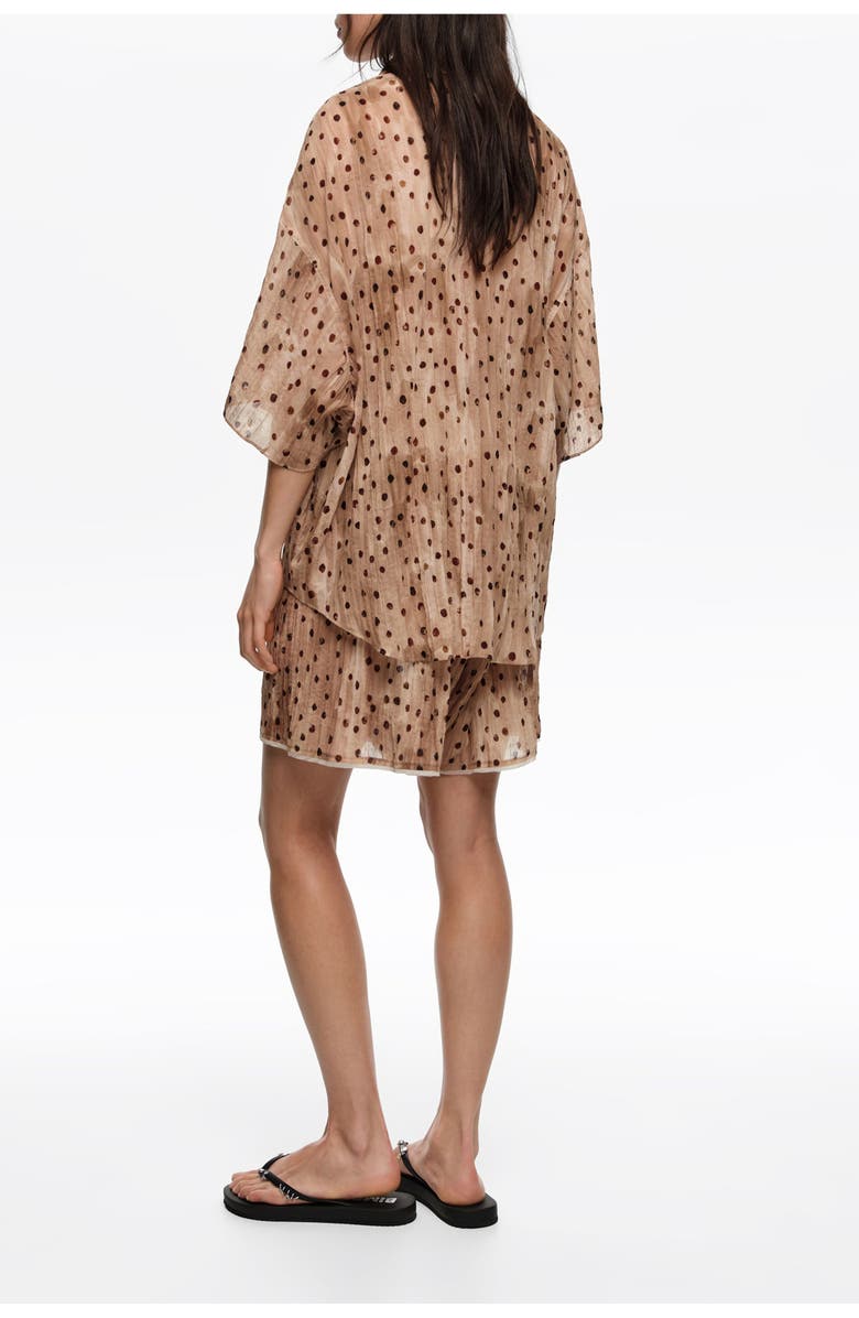 Bimba y Lola Dots Pleated Bermuda Shorts, Alternate, color, Watercolor Dots