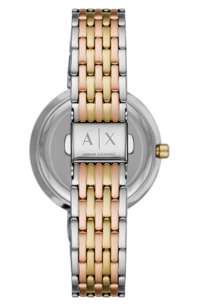 AX Armani Exchange 3-Hand Tri-Tone Bracelet Watch, 36mm, Alternate, color, 