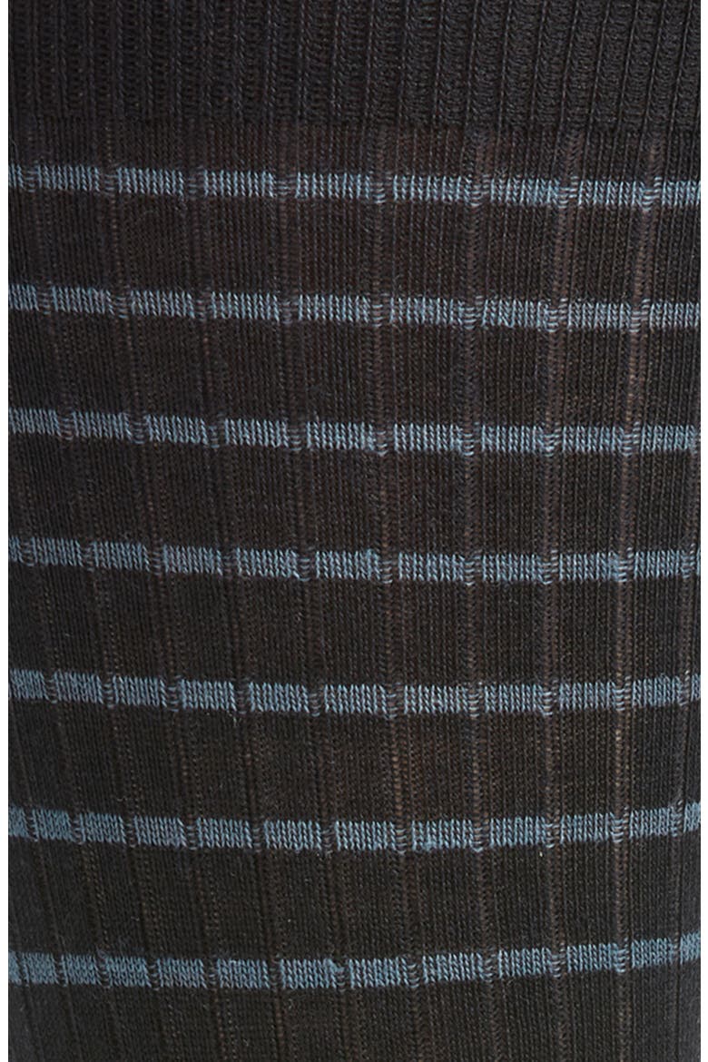 Worthington Stripe Merino Wool Blend Dress Socks, Alternate, color, BLACK