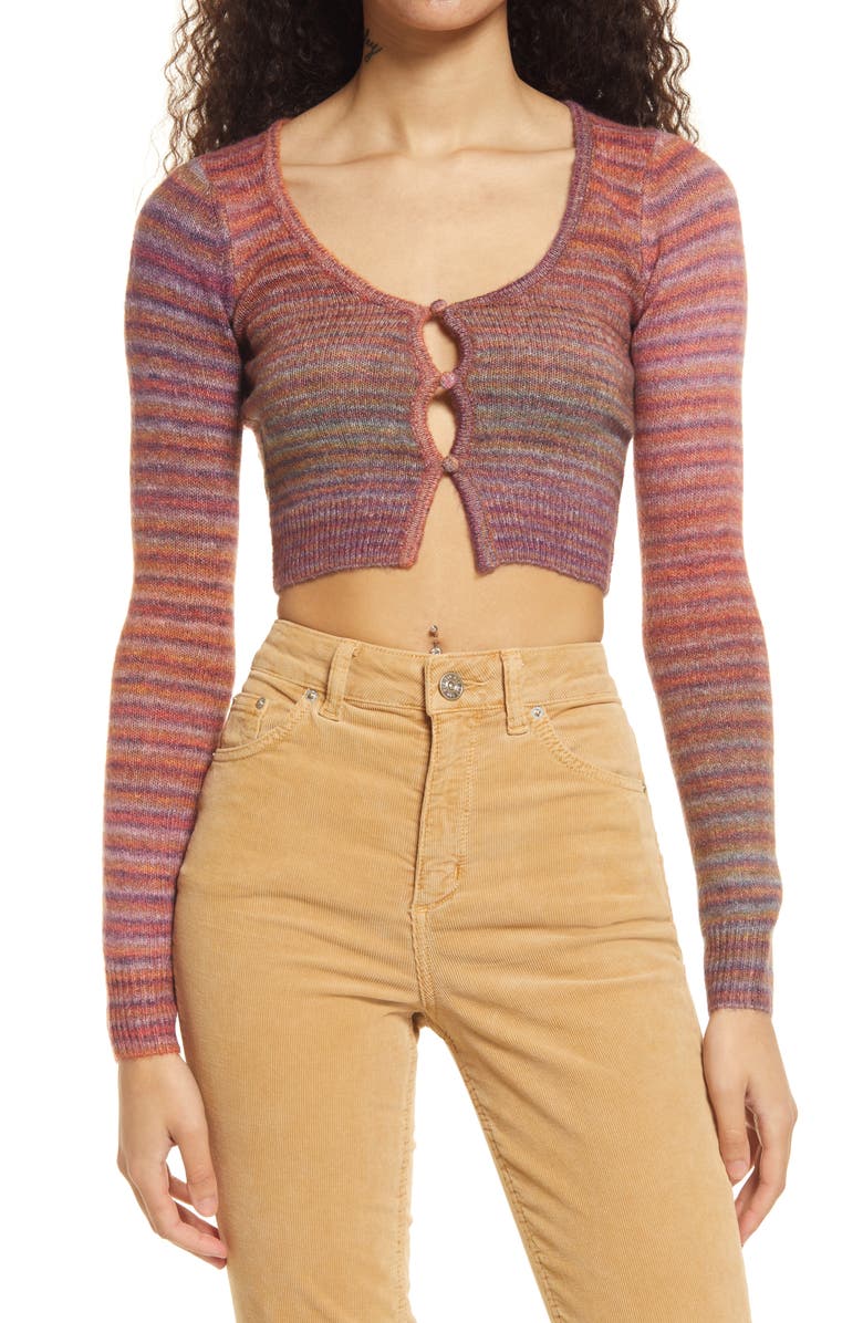 BDG Urban Outfitters Scoop Neck Crop Cardigan, Main, color, 