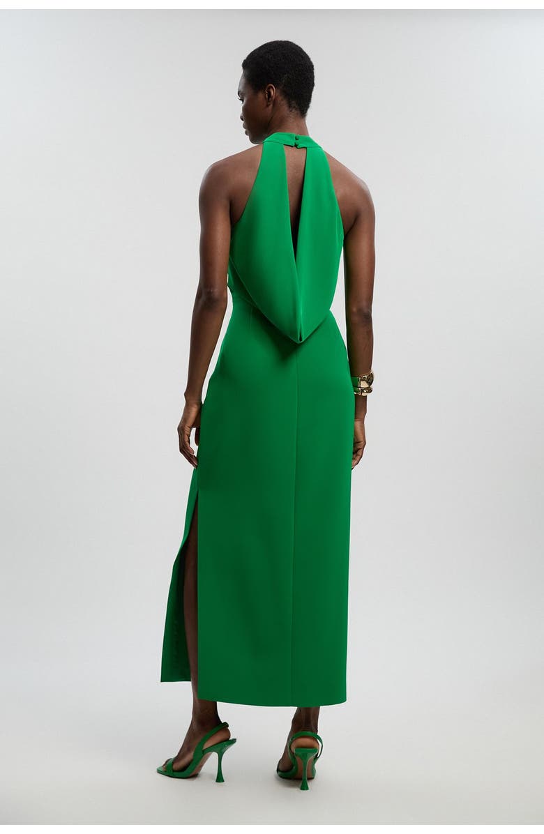 Karen Millen Soft Tailored Halter Maxi Dress, Alternate, color, Green