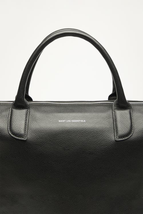Want Les Essentiels De La Vie Want Les Essentiels O'hare Pebble-grained Leather Tote In Black