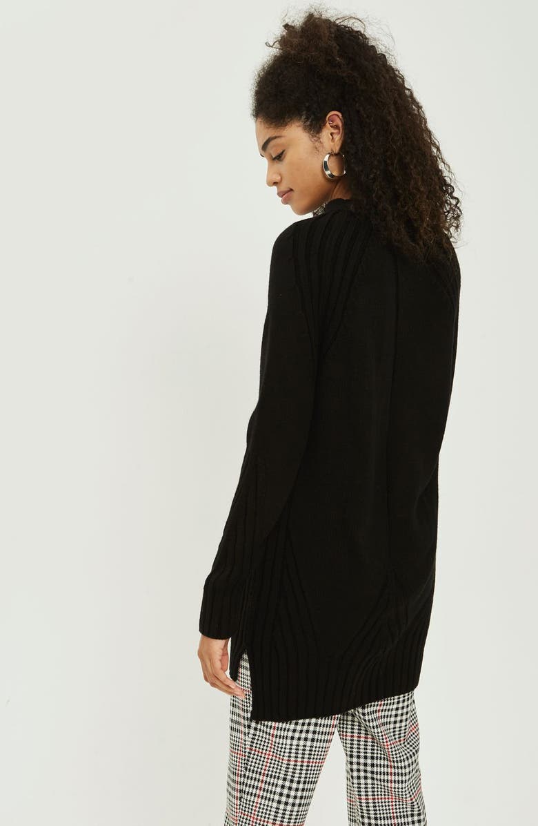 Topshop Knit Detail Sweater Dress, Alternate, color, 