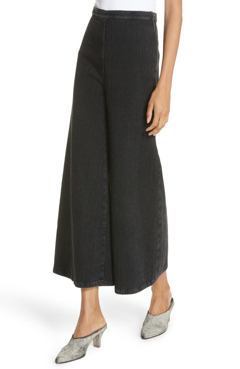 Rachel Comey Absolute Herringbone Weave Wide Leg Pants, Alternate, color, 