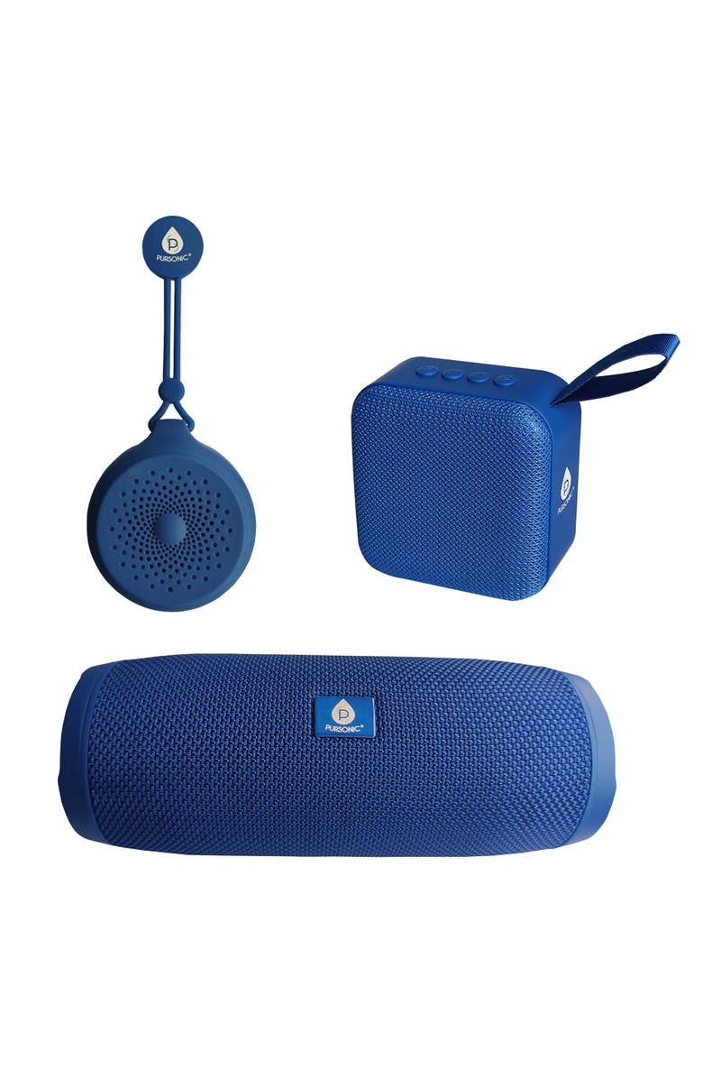 PURSONIC Peak Sound Trio Ultimate Wireless Speaker Collection, Main, color, Blue