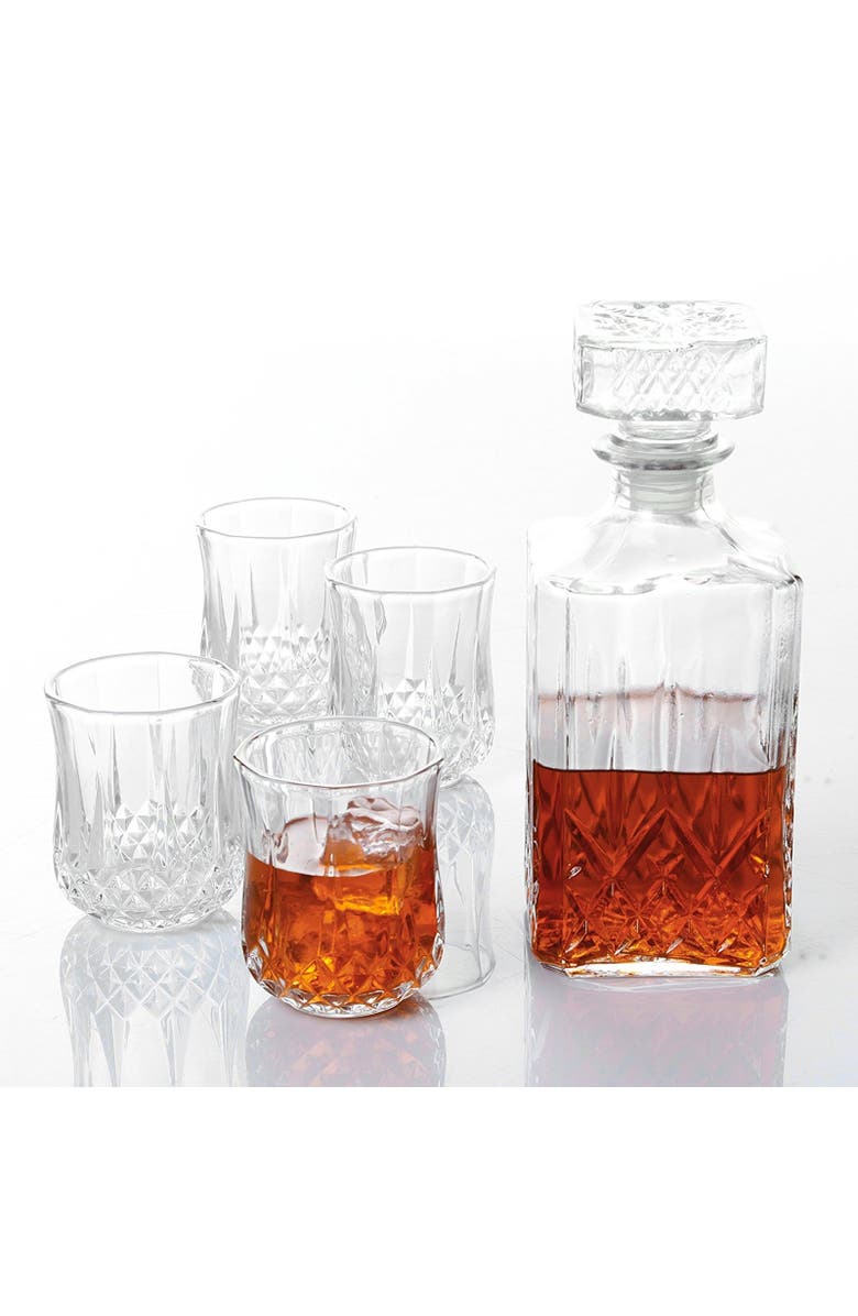 Gibson Home Jewelite 5 Piece Glass Decanter Set, Alternate, color, Clear