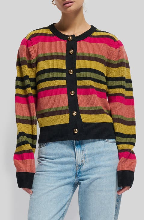 Carmela Stripe Cotton & Alpaca Cardigan