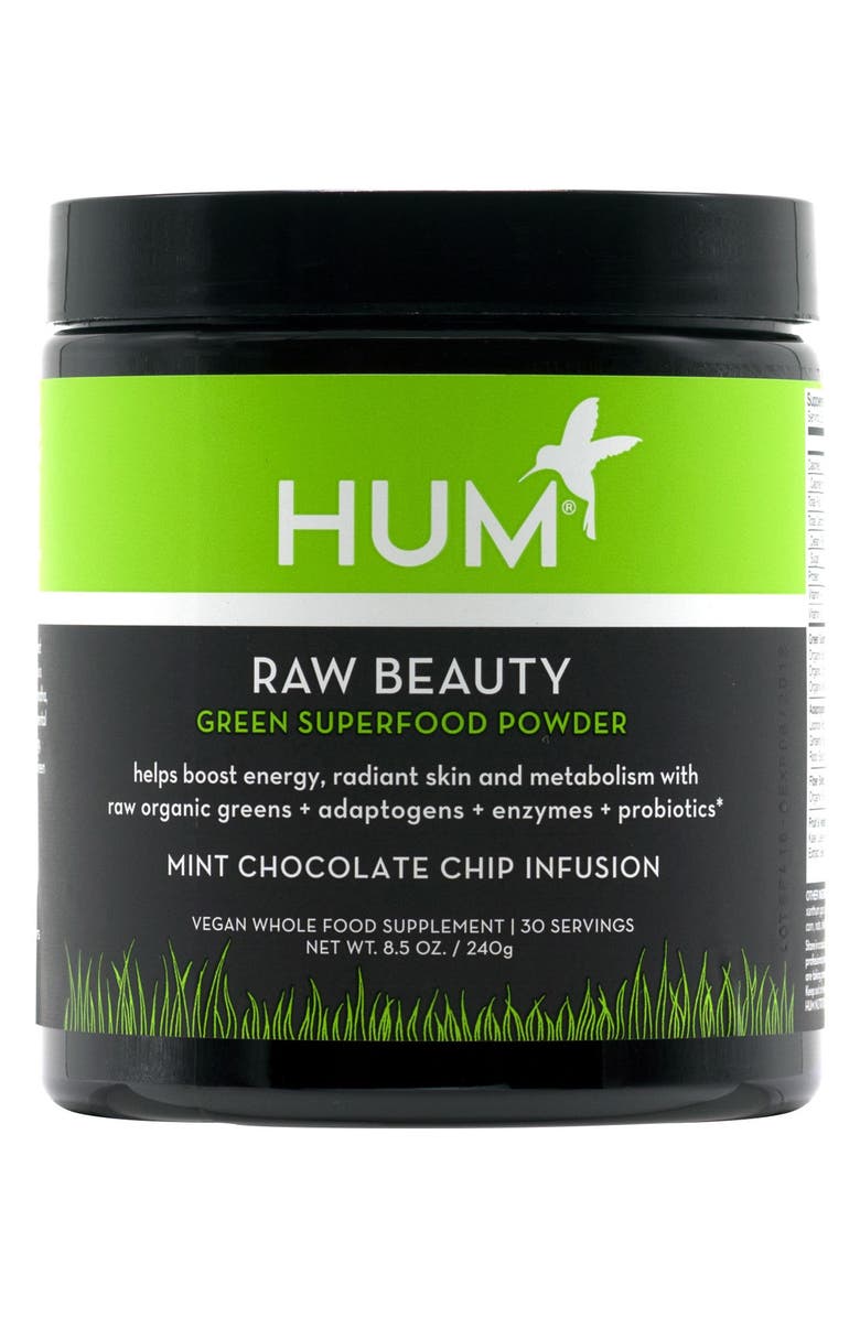 Hum Nutrition Raw Beauty Skin & Energy Green Superfood Powder, Main, color, 