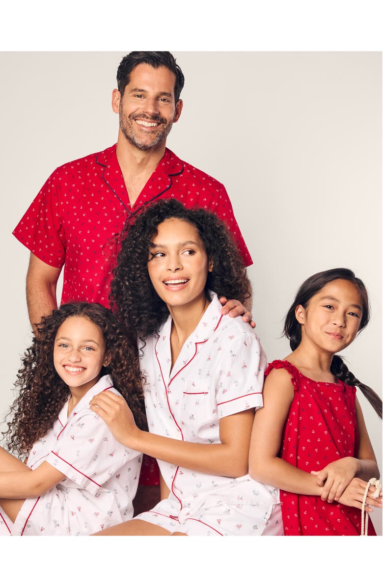 Petite Plume Cotton Twill Shorts Pajamas, Alternate, color,