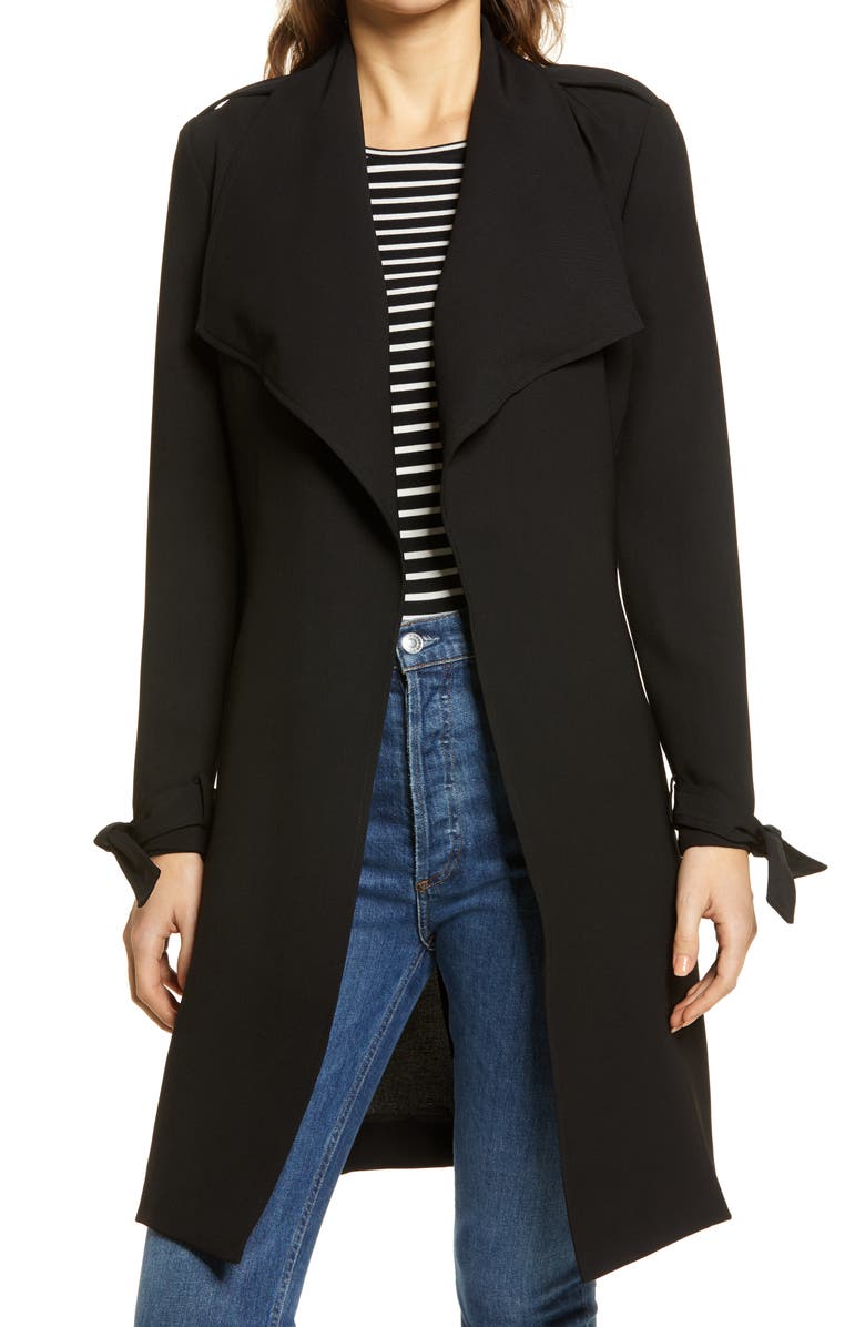 Halogen<sup>®</sup> Drape Lapel Tie Waist Topper Coat, Main, color, 