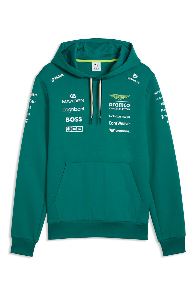 x AMF1 Replica Performance Graphic Hoodie, Main, color, GREEN LUX