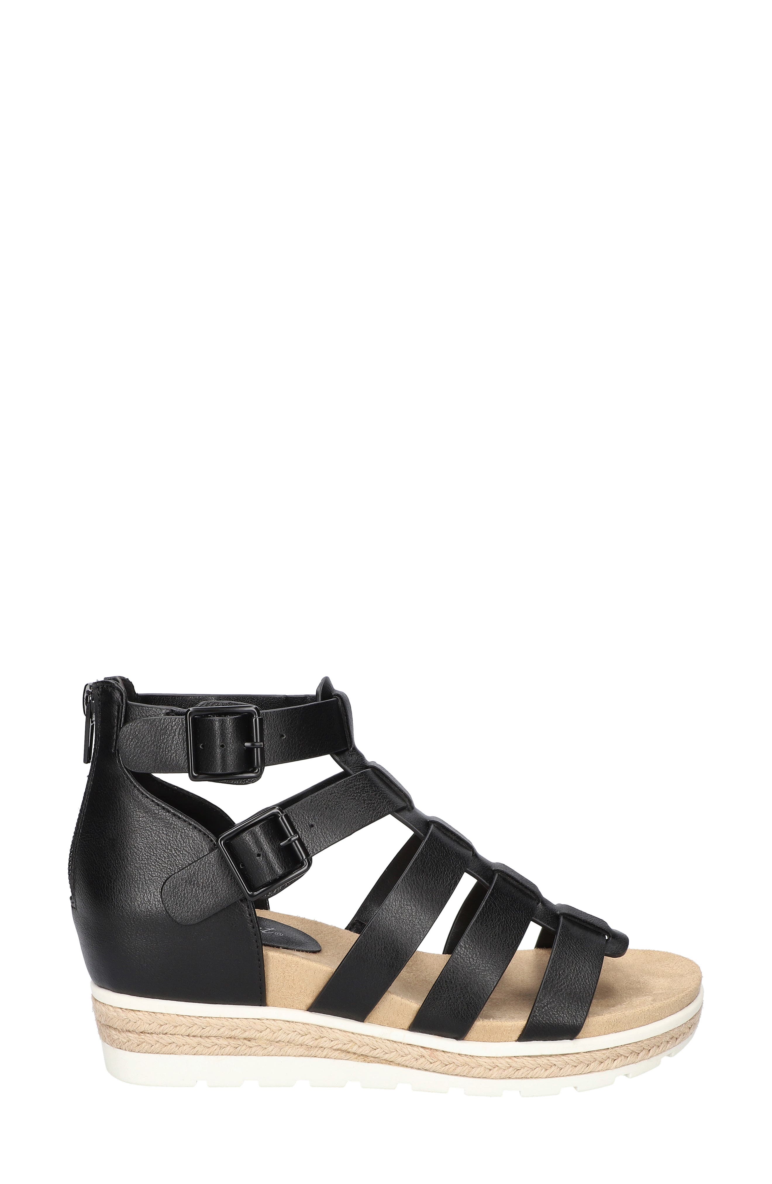 EASY STREET Simon Caged Sandal, Alternate, color, Black