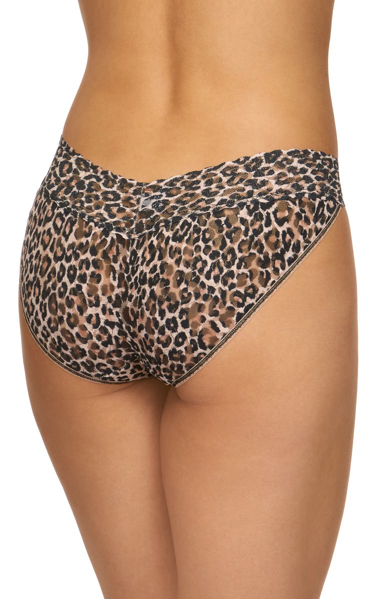 Hanky Panky Classic Animal Print Lace Vikini, Alternate, color,