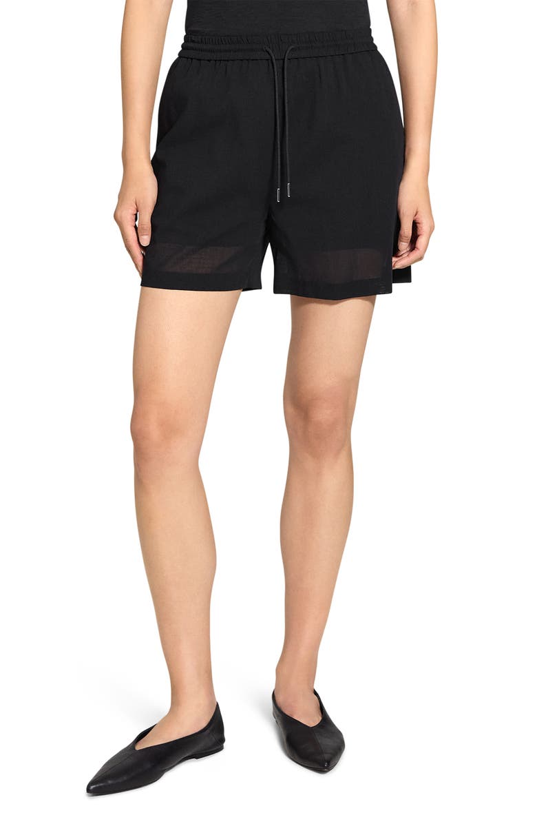 Theory Wool Blend Drawsting Shorts, Main, color, 