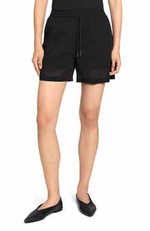 Theory Wool Blend Drawsting Shorts