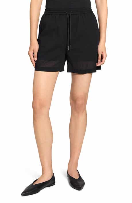 Theory Wool Blend Drawsting Shorts