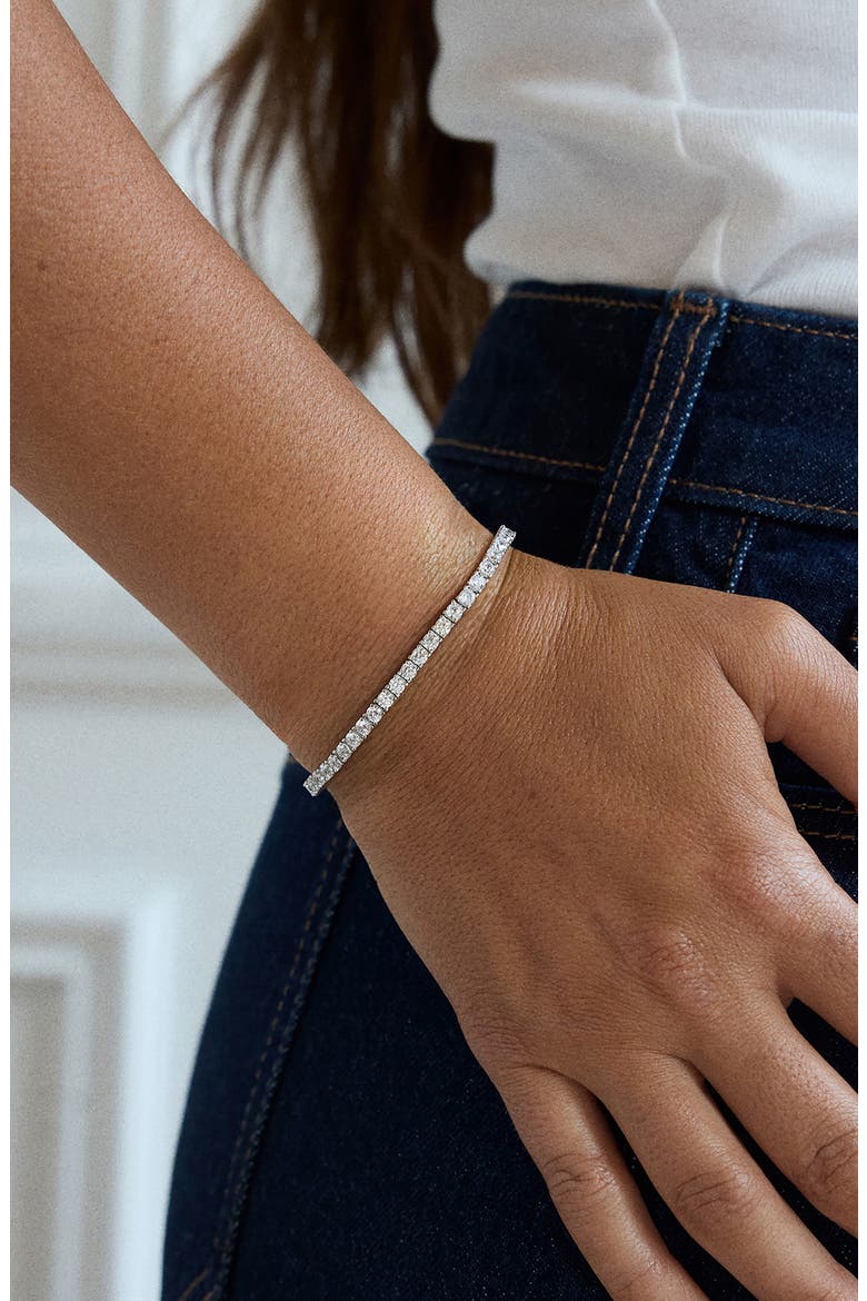 Bennett Cubic Zirconia Tennis Bracelet, Alternate, color, SILVER