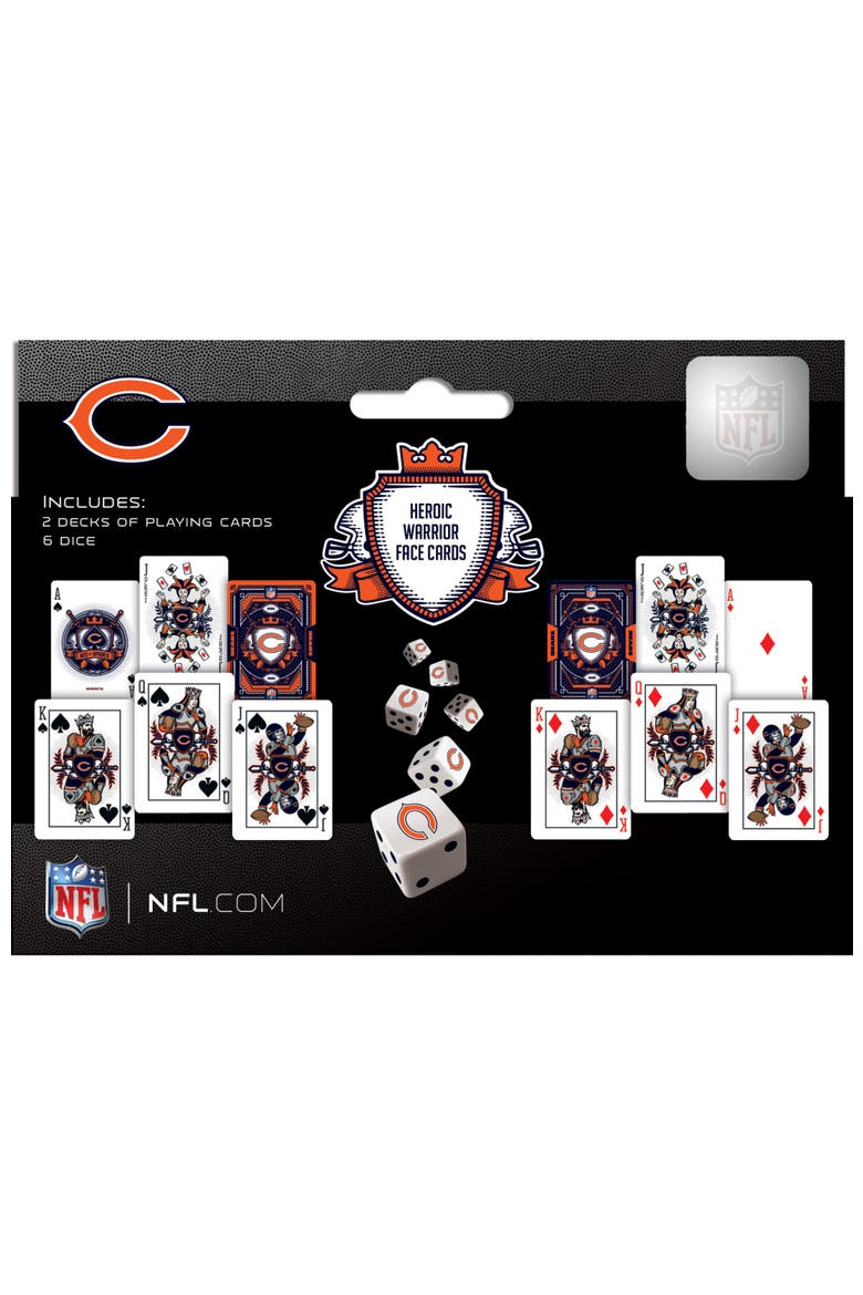 Chicago Bears Playing Cards & Dice, Alternate, color, Multicolor