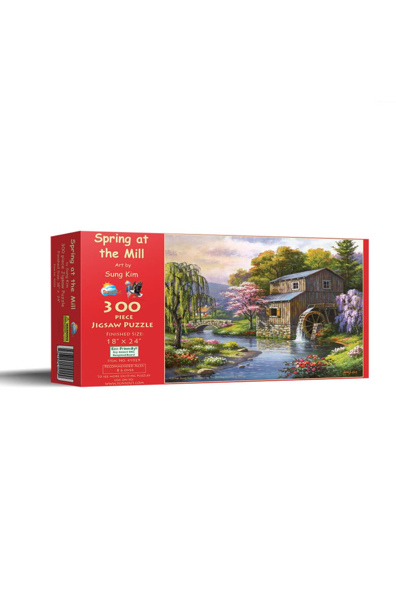 Spring at the Mill 300 piece Jigsaw Puzzle for Adults, Main, color, Multicolor