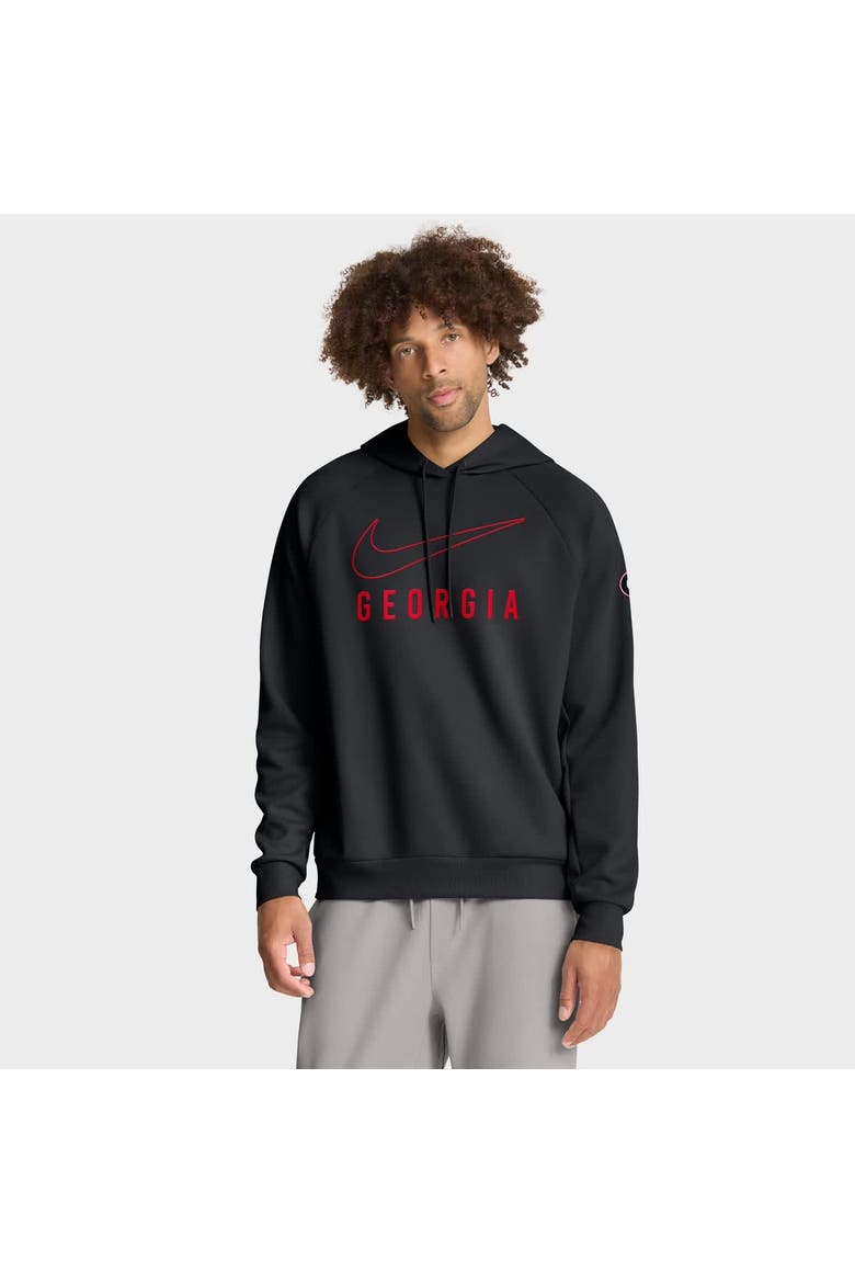 Men's Nike Black Georgia Bulldogs Premium Raglan Dri-FIT Hoodie, Main, color, Black