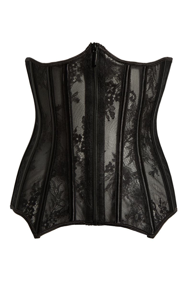 Lace Corset, Main, color, BLACK